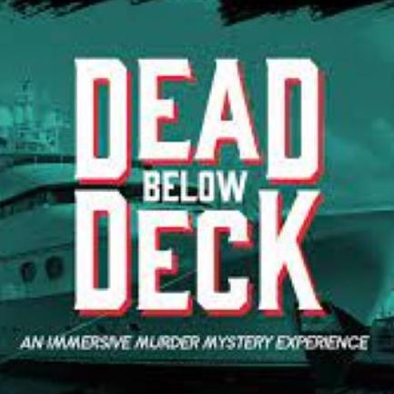 image of a dark ocean with a yacht and the words " Dead Below deck"