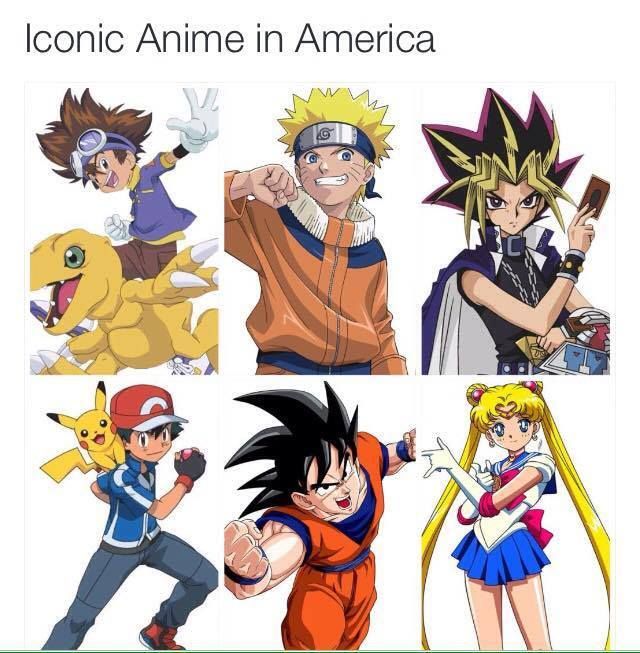 graphic with 6 Anime characters