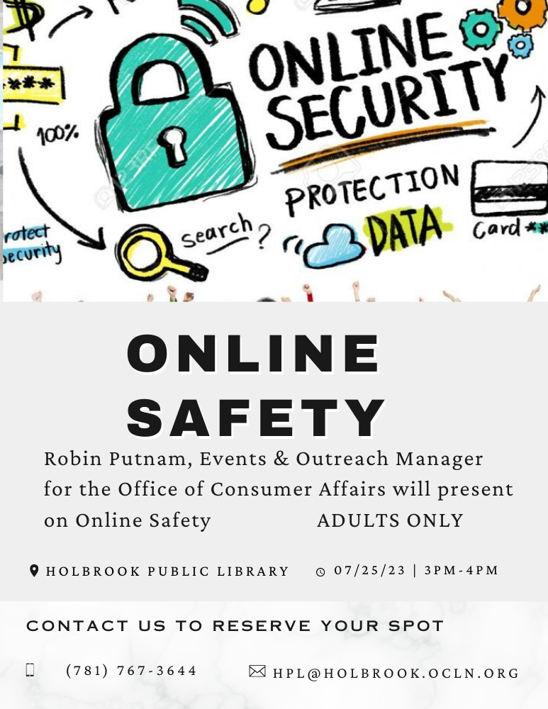 image of computer parts, credit cards, and security keys with the words ONLINE SECURITY PROTECTION