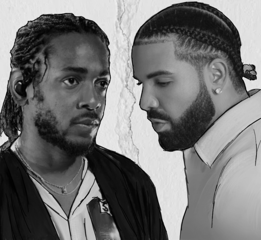Kendrick Lamar and Drake 