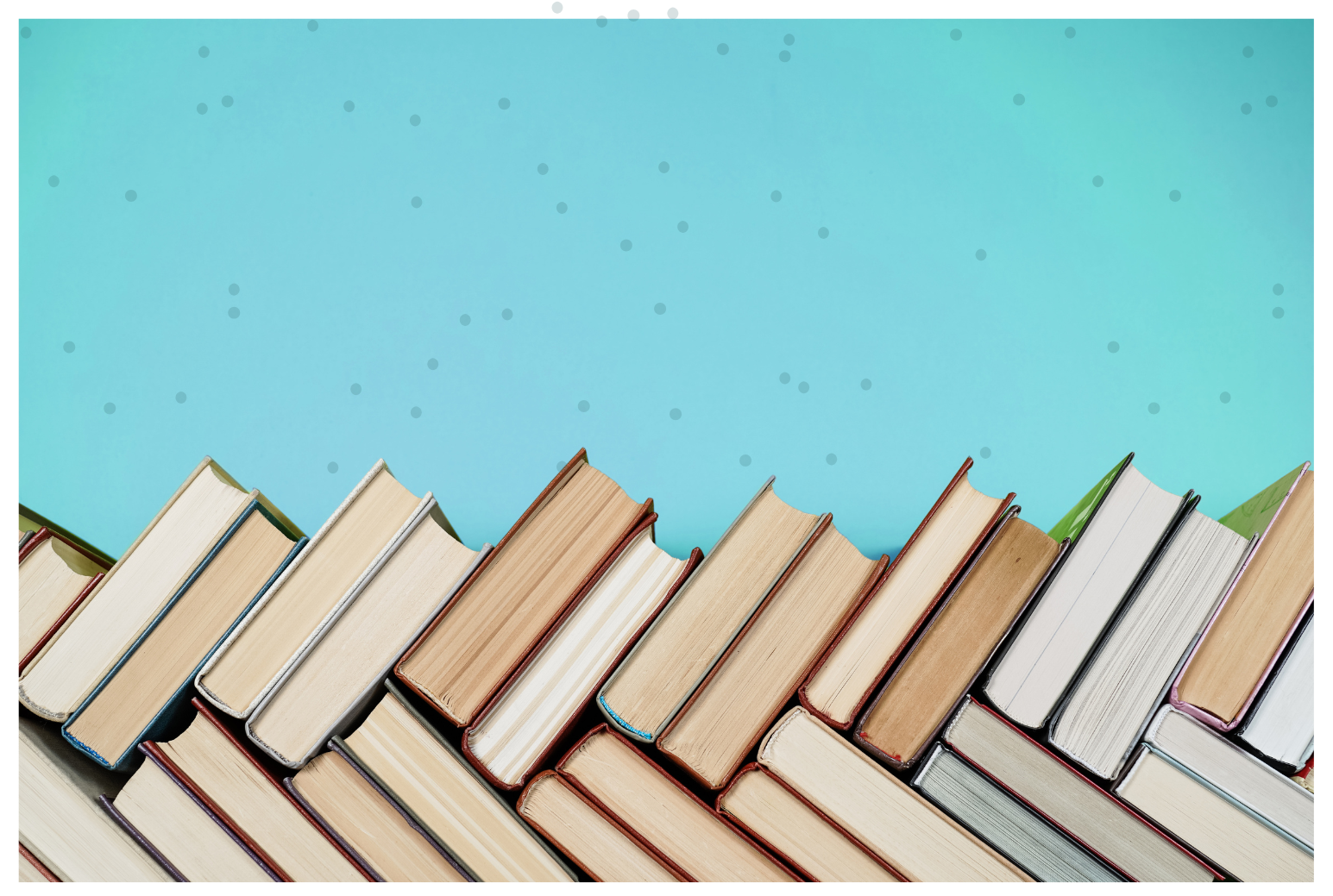 Image of books shelved in a diagonal pattern