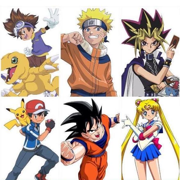 graphic with 6 Anime characters