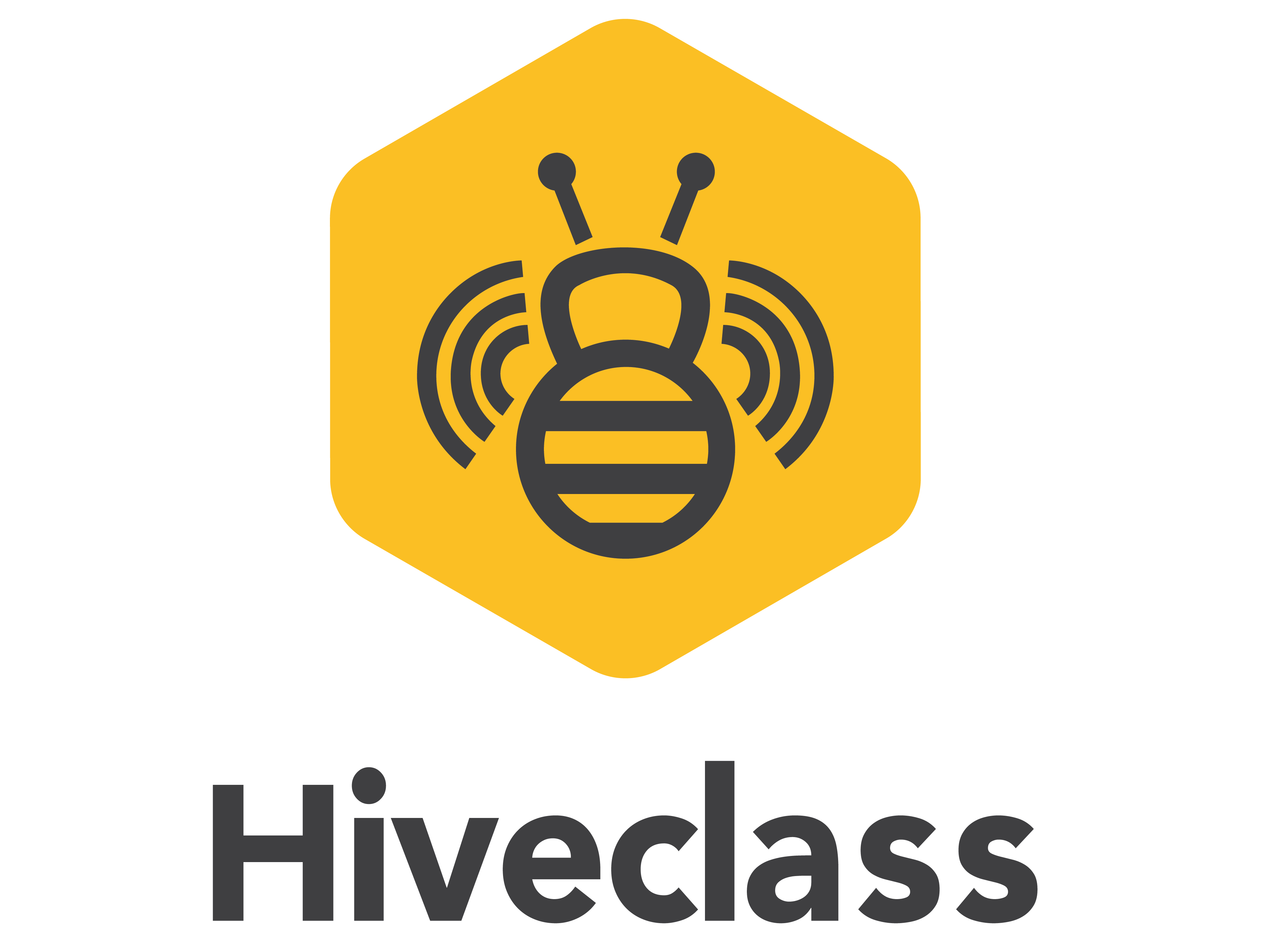Logo of Hiveclass with a bee