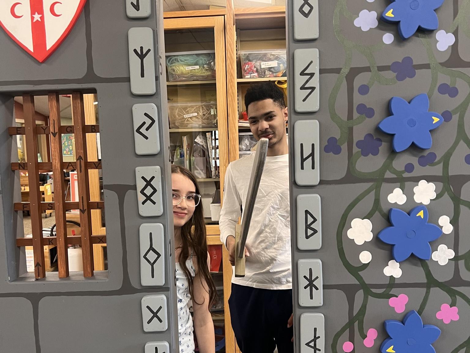 Co-Operative Puzzle Wall with Two Patrons in Between